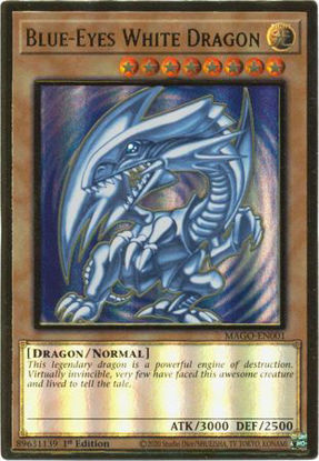 Blue-Eyes White Dragon - MAGO-EN001 - Premium Gold Rare 1st Edition
