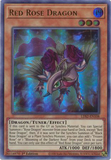 Red Rose Dragon - LDS2-EN108 - Ultra Rare 1st Edition