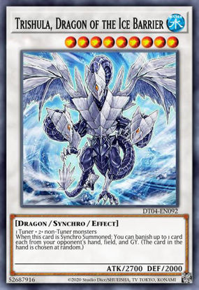 Trishula, Dragon of the Ice Barrier - DUDE-EN014 - Ultra Rare 1st Edition