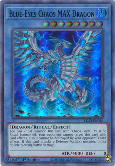 Blue-Eyes Chaos MAX Dragon (Green) - LDS2-EN016 - Ultra Rare 1st Edition