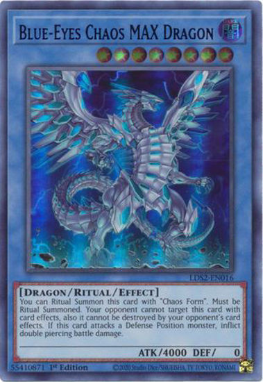 Blue-Eyes Chaos MAX Dragon (Blue) - LDS2-EN016 - Ultra Rare 1st Edition
