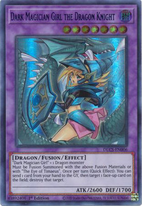 Dark Magician Girl the Dragon Knight (Green Alternate Art) - DLCS-EN006 - Ultra Rare 1st Edition
