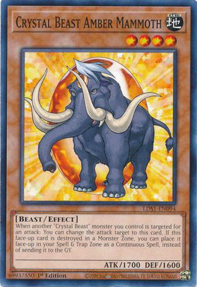 Crystal Beast Amber Mammoth - LDS1-EN094 - Common 1st Edition