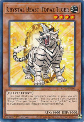 Crystal Beast Topaz Tiger - LDS1-EN096 - Common 1st Edition