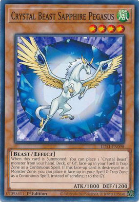 Crystal Beast Sapphire Pegasus - LDS1-EN098 - Common 1st Edition