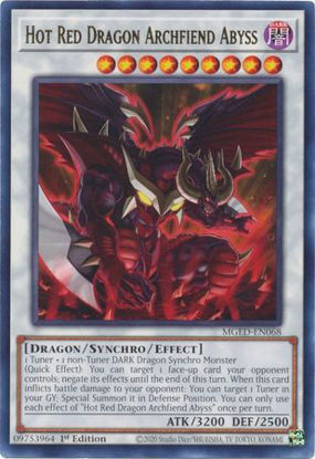 Hot Red Dragon Archfiend Abyss - MGED-EN068 - Rare 1st Edition