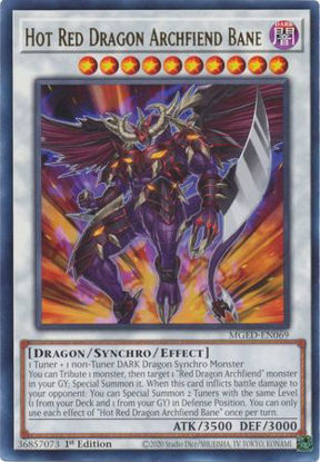 Hot Red Dragon Archfiend Bane - MGED-EN069 - Rare 1st Edition