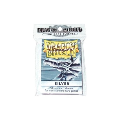 Dragon Shield - 50 Mini Size Card Sleeves - Silver