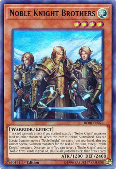 Noble Knight Brothers - BLRR-EN072 - Ultra Rare 1st Edition