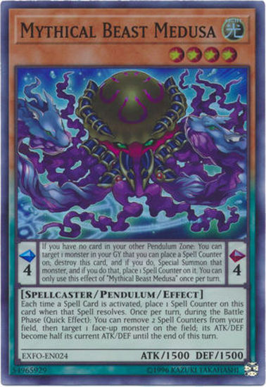 Mythical Beast Medusa - EXFO-EN024 - Super Rare 1st Edition