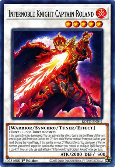 Infernoble Knight Captain Roland - ROTD-EN041 - Common 1st Edition