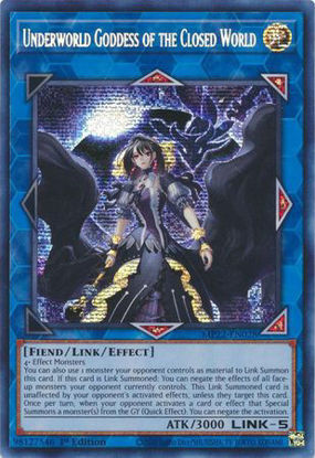 Underworld Goddess of the Closed World - MP22-EN028 Prismatic Secret Rare 1st Edition