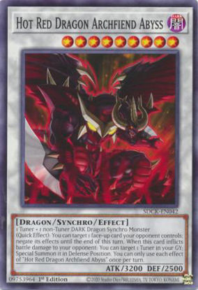 Hot Red Dragon Archfiend Abyss - SDCK-EN042 - Common 1st Edition