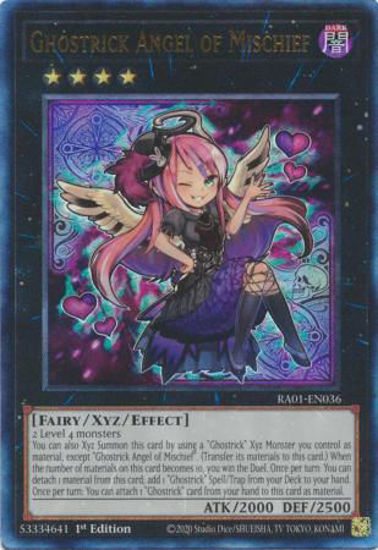 Ghostrick Angel of Mischief - RA01-EN036 - (V.7 - Ultimate Rare) 1st Edition