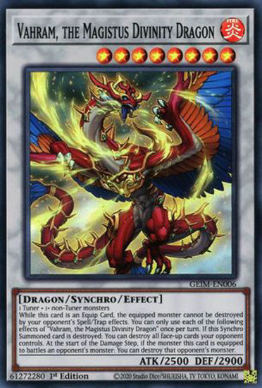 Vahram, the Magistus Divinity Dragon - GEIM-EN006 - Super Rare 1st Edition