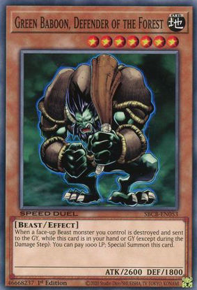 Green Baboon, Defender of the Forest - SBCB-EN053 - Common 1st Edition