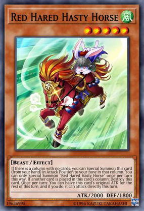Red Hared Hasty Horse - MP19-EN017 - Common 1st Edition