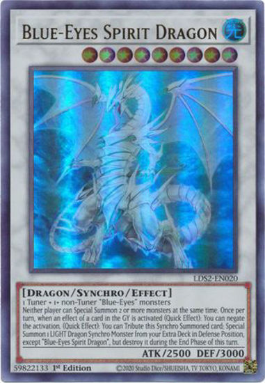 Blue-Eyes Spirit Dragon - LDS2-EN020 - Ultra Rare 1st Edition