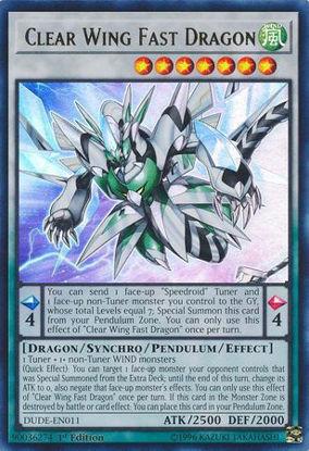 Clear Wing Fast Dragon - DUDE-EN011 - Ultra Rare 1st Edition