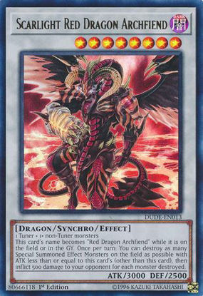 Scarlight Red Dragon Archfiend - DUDE-EN013 - Ultra Rare 1st Edition