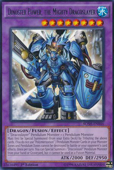 Dinoster Power, the Mighty Dracoslayer - BOSH-EN046 - Rare 1st Edition