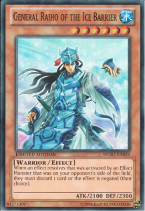 General Raiho of the Ice Barrier - WGRT-EN039 - Super Rare Limited Edition