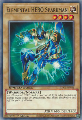 Elemental HERO Sparkman - SGX1-ENA04 - Common 1st Edition
