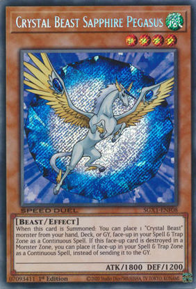 Crystal Beast Sapphire Pegasus - SGX1-ENF08 - Common 1st Edition