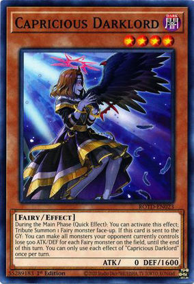 Capricious Darklord - ROTD-EN023 - Common 1st Edition