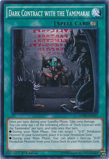 Dark Contract with the Yamimakai - SDPD-EN023 - Common 1st Edition