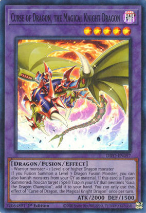 Curse of Dragon, the Magical Knight Dragon - DIFO-EN097 - Super Rare 1st Edition