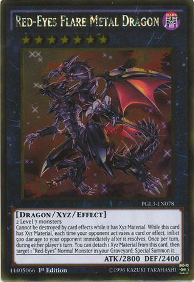 Red-Eyes Flare Metal Dragon - PGL3-EN078 - Gold Rare 1st Edition