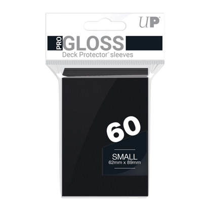 Ultra Pro Deck Protectors - Small Size (60) - Solid Black - Gloss