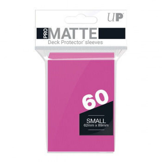 Ultra Pro Deck Protectors - Small Size (60) - Matte Bright Pink