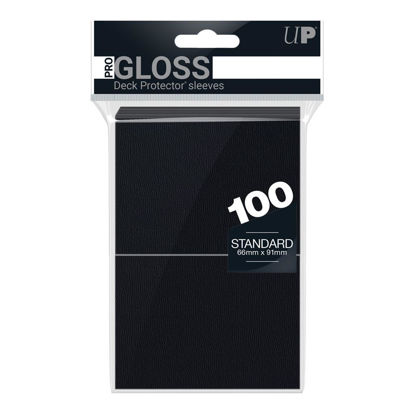 Ultra Pro Deck Protectors - Standard Sleeves - Gloss Black (100 Sleeves)