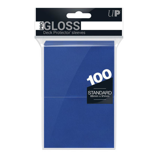 Ultra Pro Deck Protectors - Standard Sleeves - Gloss Blue (100 Sleeves)