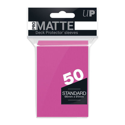 Ultra PRO - 50 Standard Size Card Sleeves - Bright Pink