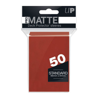Ultra Pro Deck Protectors - Standard Sleeves - Matte Light Red (50 Sleeves)