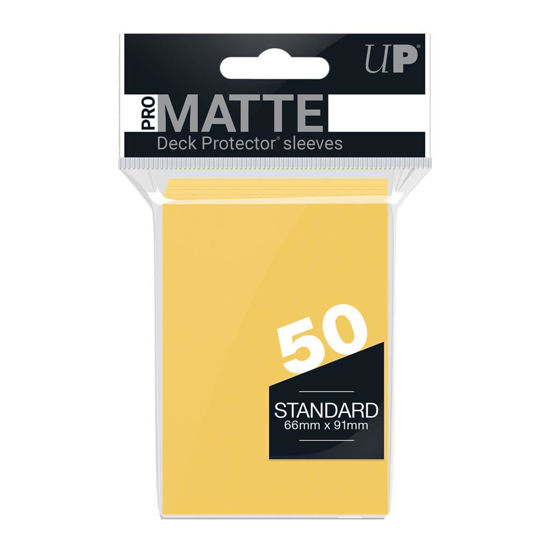 Ultra Pro Deck Protectors - Standard Sleeves - Matte Light Yellow (50 Sleeves)