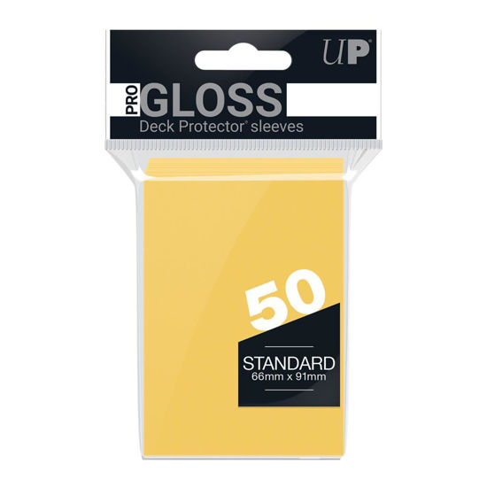 Ultra Pro Deck Protectors - Standard Sleeves - Gloss Yellow (50 Sleeves)