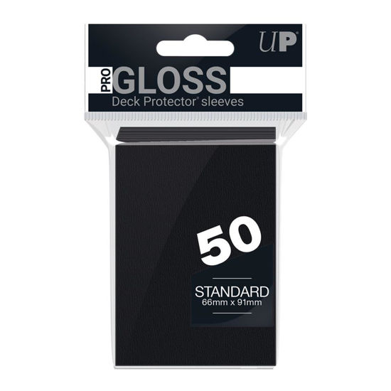 Ultra Pro Deck Protectors - Standard Sleeves - Gloss Black (50 Sleeves)