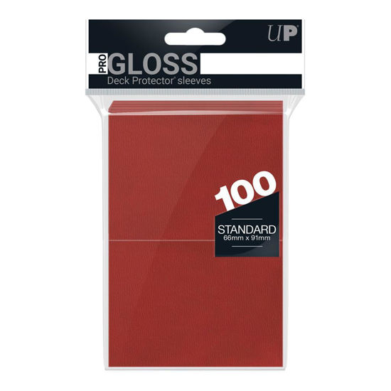 Ultra Pro Deck Protectors - Standard Sleeves - Gloss Red (100 Sleeves)