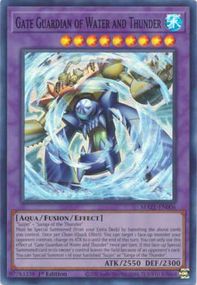 Gate Guardian of Water and Thunder - MAZE-EN006 - Super Rare 1st Edition