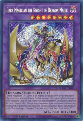 Dark Magician the Knight of Dragon Magic - BLMR-EN001 - Secret Rare 1st Edition