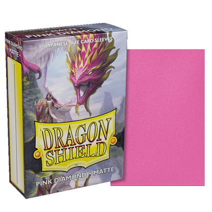 Dragon Shield Small Sleeves - Japanese Matte Pink Diamond (60 Sleeves)