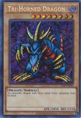 Tri-Horned Dragon - LOB-EN000 - Secret Rare Unlimited
