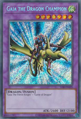 Gaia the Dragon Champion - LOB-EN125 - Secret Rare Unlimited