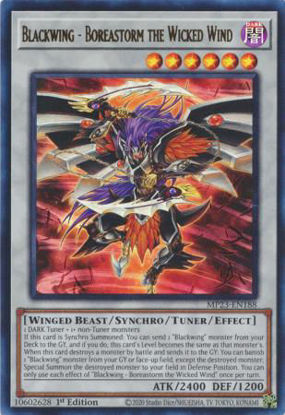 Blackwing - Boreastorm the Wicked Wind - MP23-EN188 - Ultra Rare 1st Edition