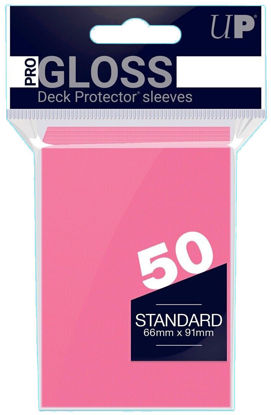 Ultra Pro Deck Protectors - Standard Sleeves - Gloss Bright Pink (50 Sleeves)