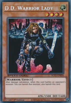 D.D. Warrior Lady - SGX1-ENE04 - Secret Rare 1st Edition